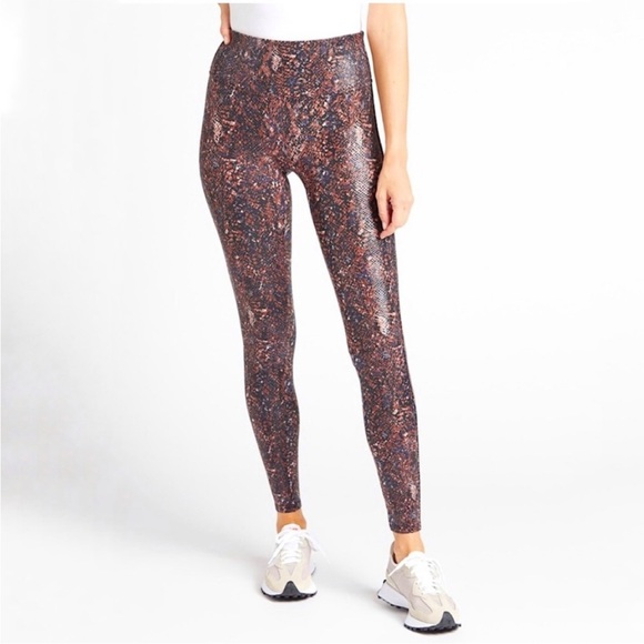 SPANX, Small, Faux Leather Snake Shine Leggings, NWT - Picture 1 of 8